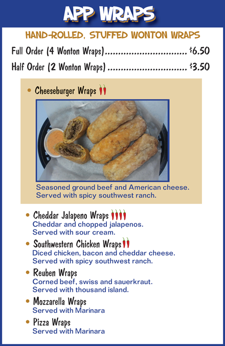 Appetizer Wrap Menu Items Image