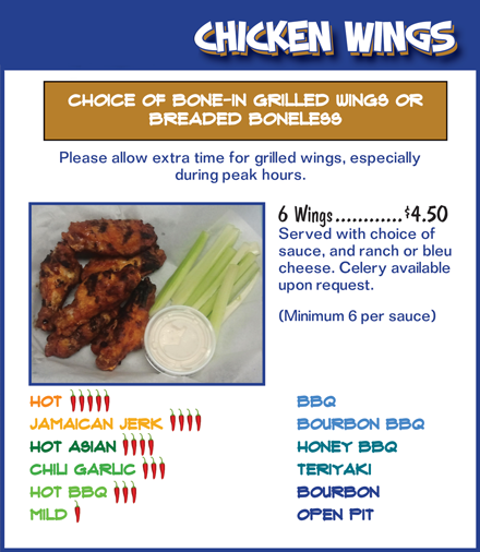 Chicken Wings Menu Items Image